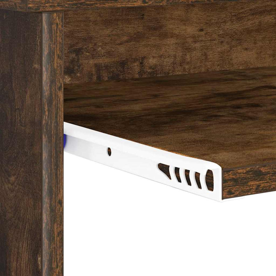 Bureau met lade Gerookt eiken 120,5 x 44 x 88,5 cm Bewerkt hout