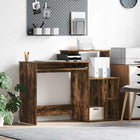 Smoked oak desk with drawer 120.5 x 44 x 88.5 cm Engineered wood