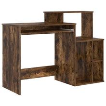 Bureau met lade Gerookt eiken 120,5 x 44 x 88,5 cm Bewerkt hout