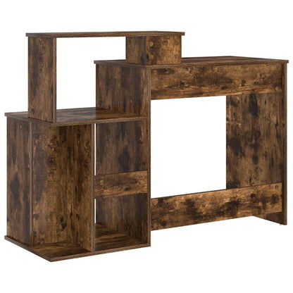 Bureau met lade Gerookt eiken 120,5 x 44 x 88,5 cm Bewerkt hout