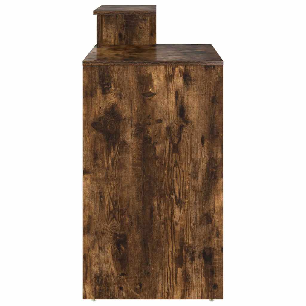 Bureau met lade Gerookt eiken 120,5 x 44 x 88,5 cm Bewerkt hout