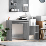Bureau met lade 120,5x44x88,5 cm grijs bewerkt hout