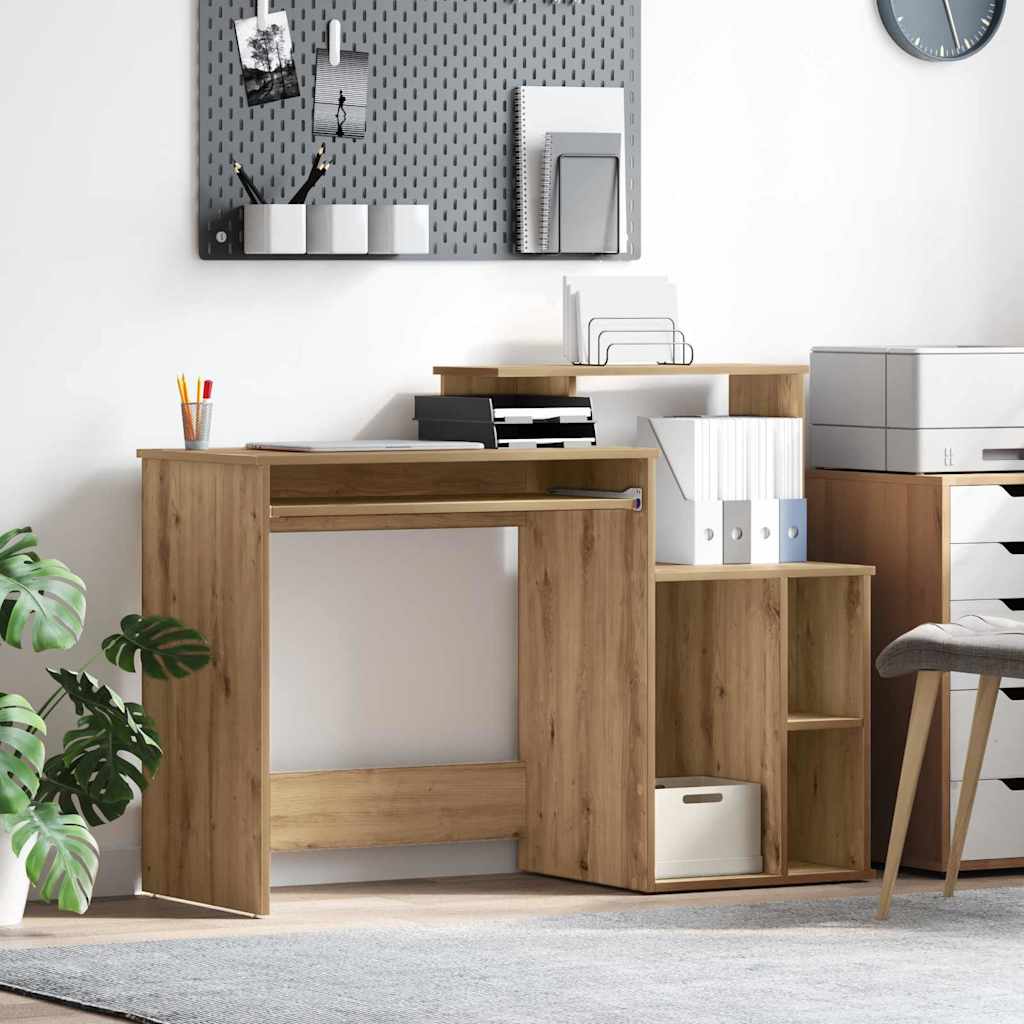 Bureau met lade Artisan Eiken 120,5 x 44 x 88,5 cm Bewerkt hout