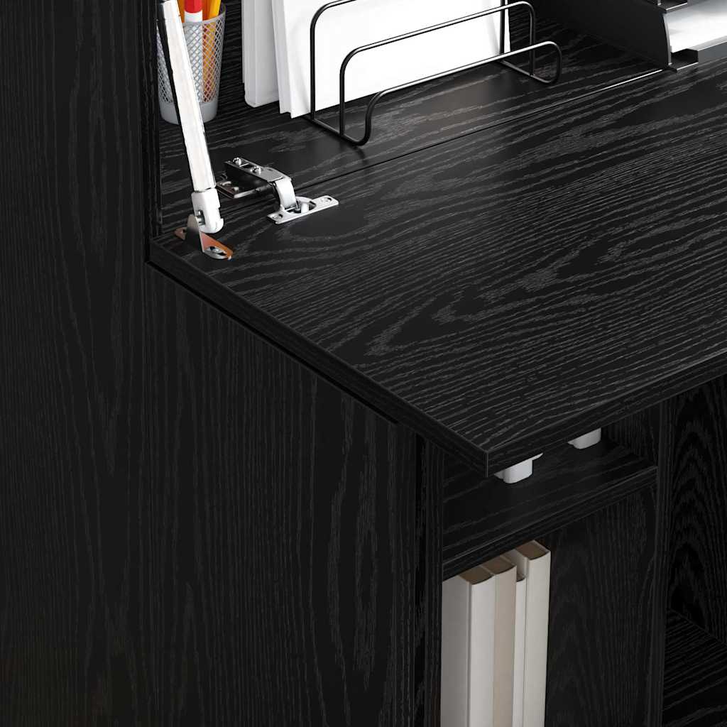 Bureau Zwart Eiken 71,5 x 31,5 x 106,5 cm Bewerkt hout