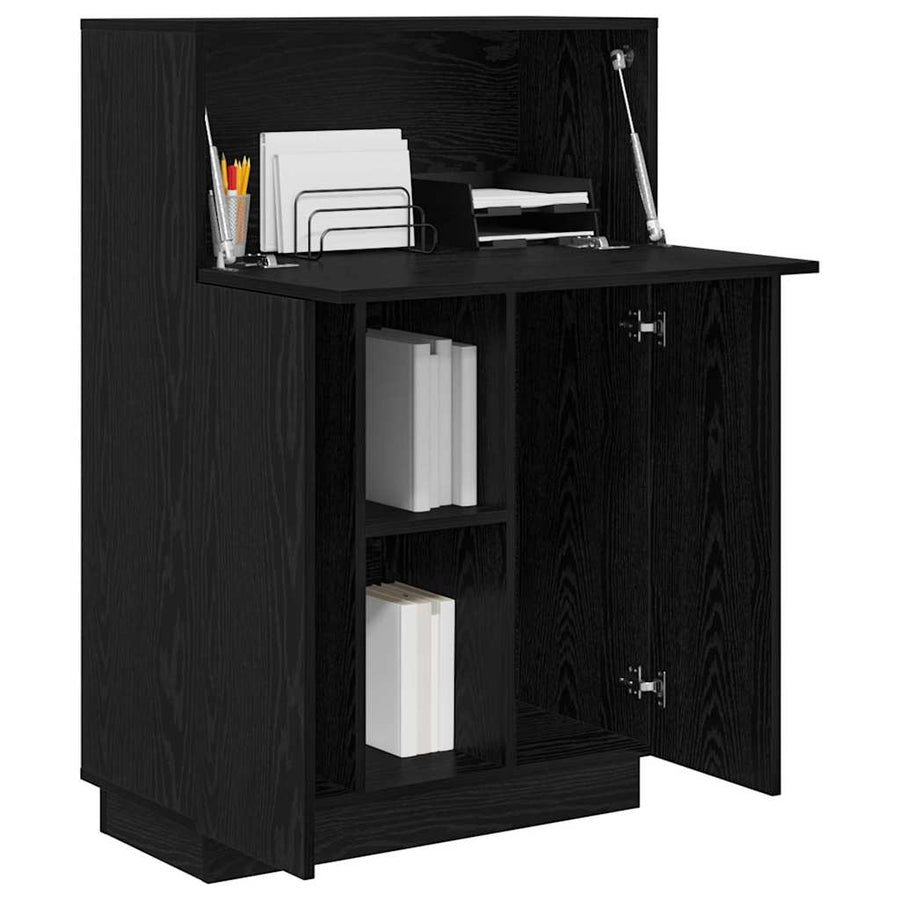 Bureau Zwart Eiken 71,5 x 31,5 x 106,5 cm Bewerkt hout