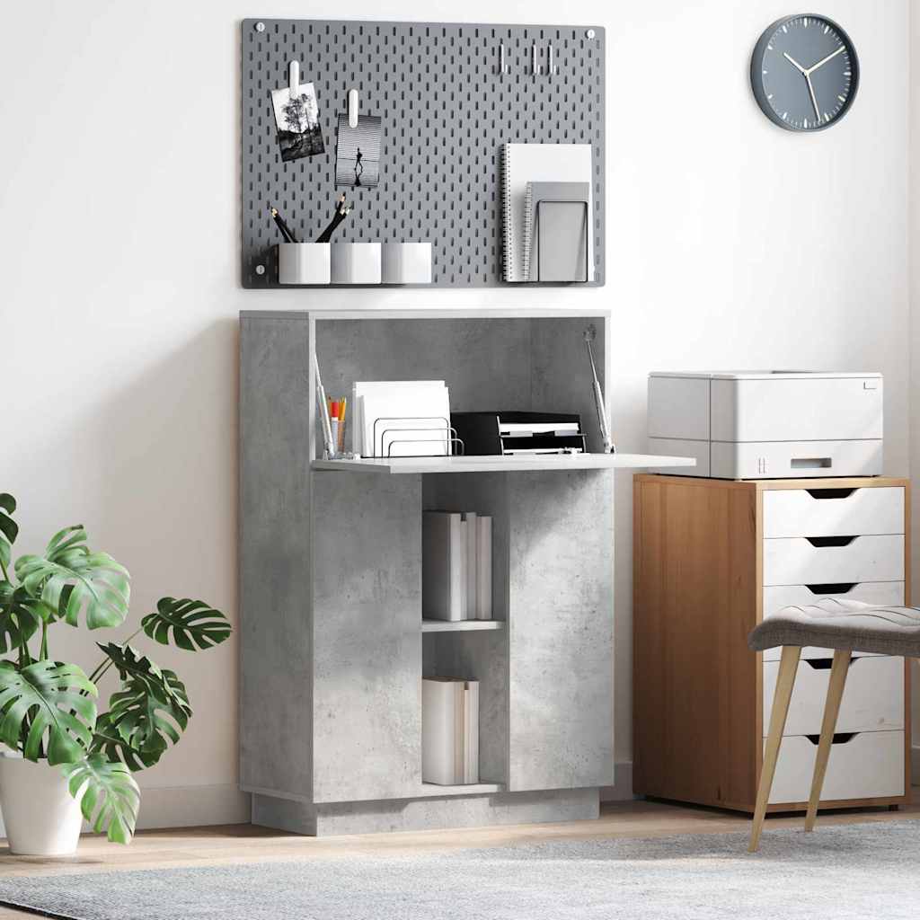 Bureau Beton Grijs 71,5 x 31,5 x 106,5 cm Bewerkt hout