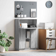 Bureau 71,5x31,5x106,5 cm grijs bewerkt hout