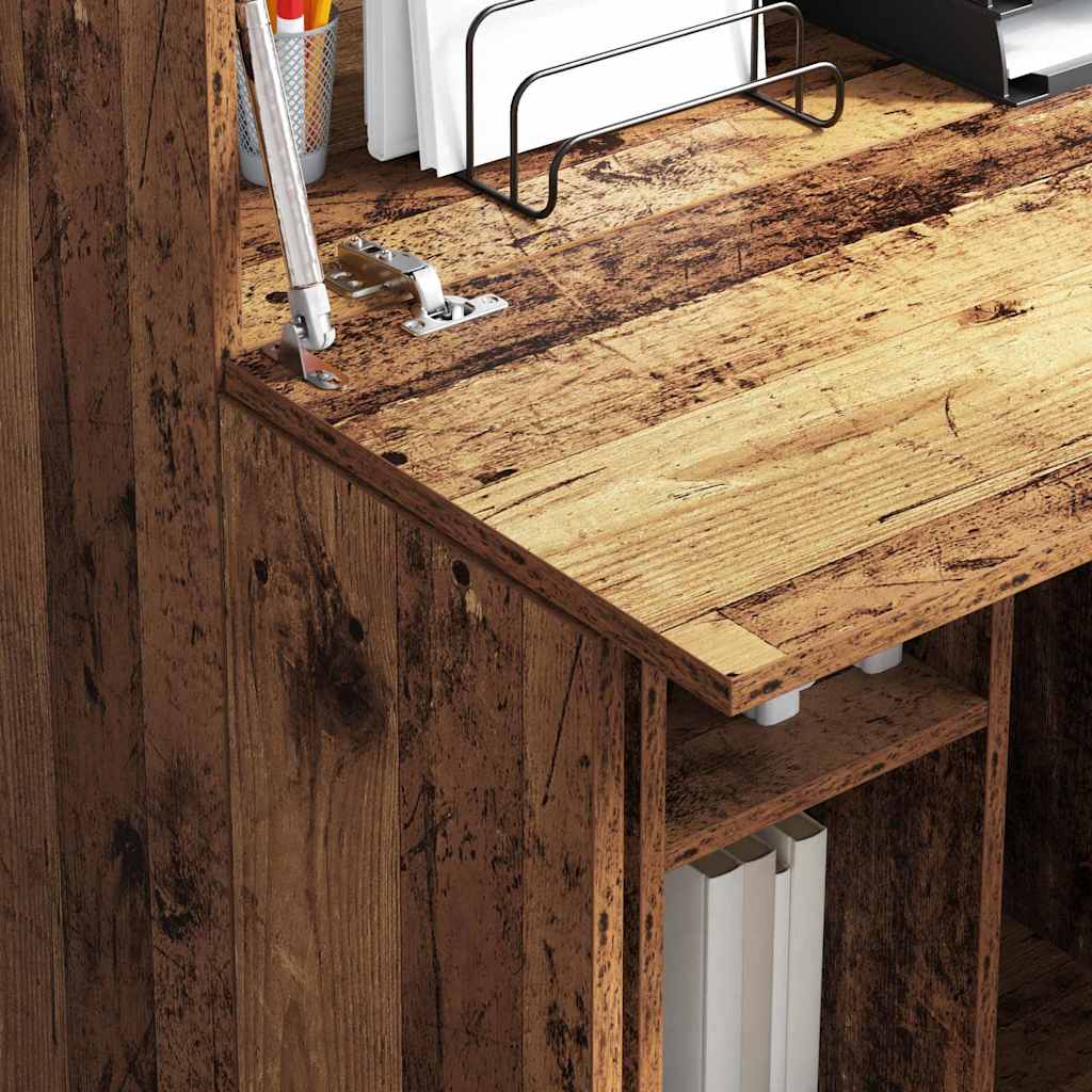 Bureau met plank Oud Hout 71,5 x 31,5 x 106,5 cm Bewerkt hout
