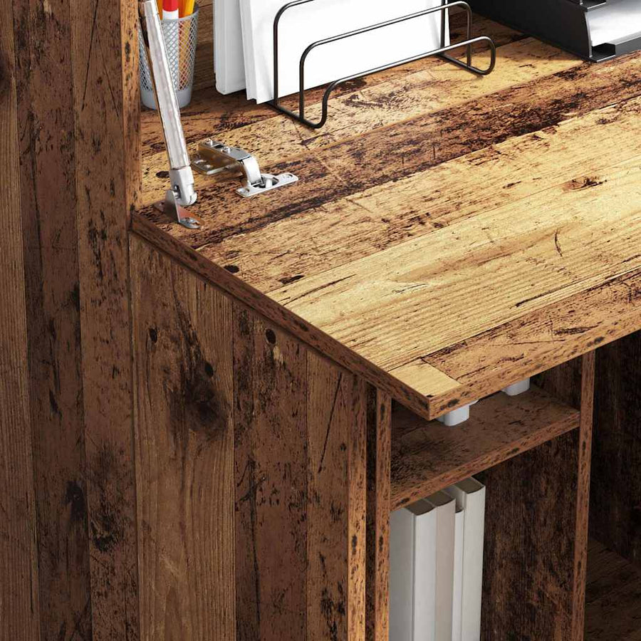 Bureau met plank Oud Hout 71,5 x 31,5 x 106,5 cm Bewerkt hout