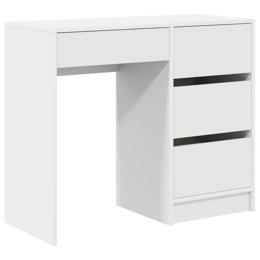 Bureau met lade met opslag Wit 90 x 37,5 x 75 cm Bewerkt hout