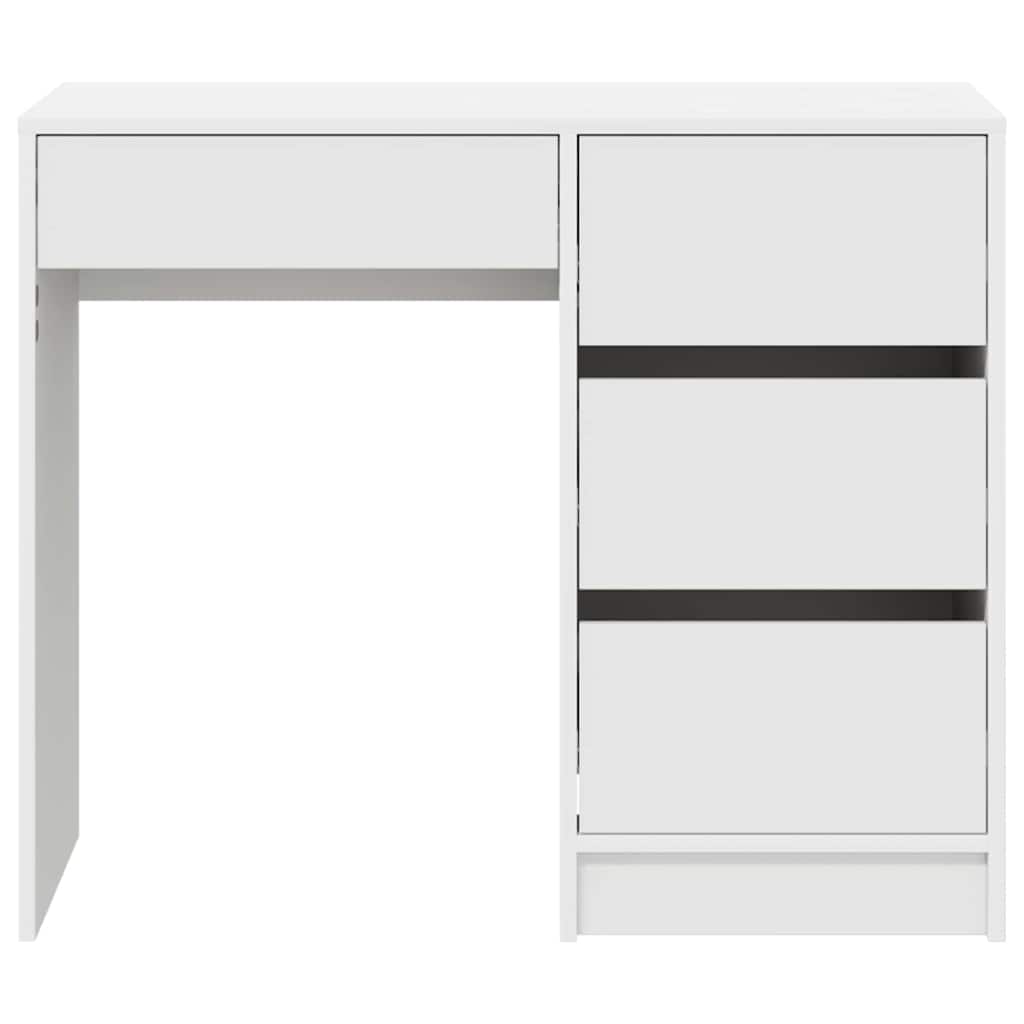 Bureau met lade met opslag Wit 90 x 37,5 x 75 cm Bewerkt hout