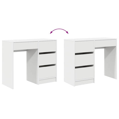 Bureau met lade met opslag Wit 90 x 37,5 x 75 cm Bewerkt hout