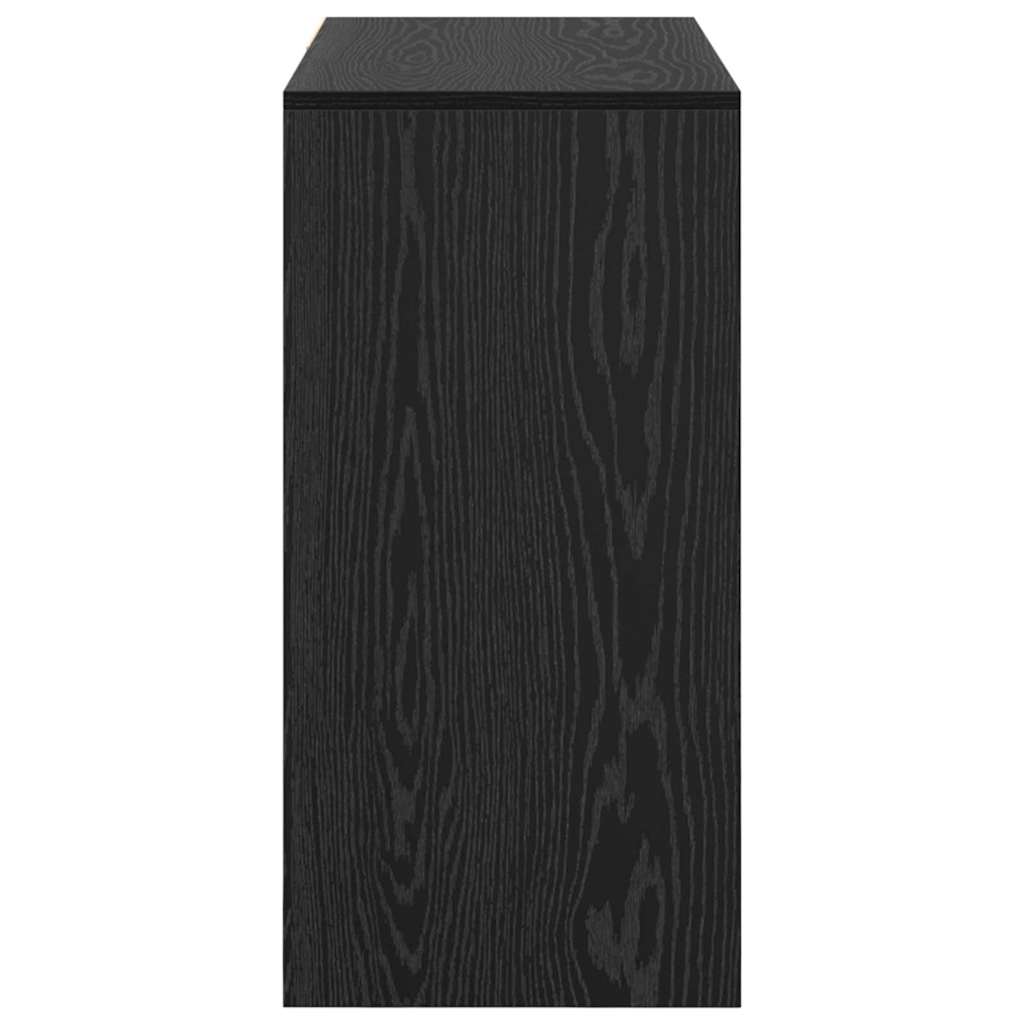 Bureau met lade Zwart Eiken 90 x 37,5 x 75 cm Bewerkt hout