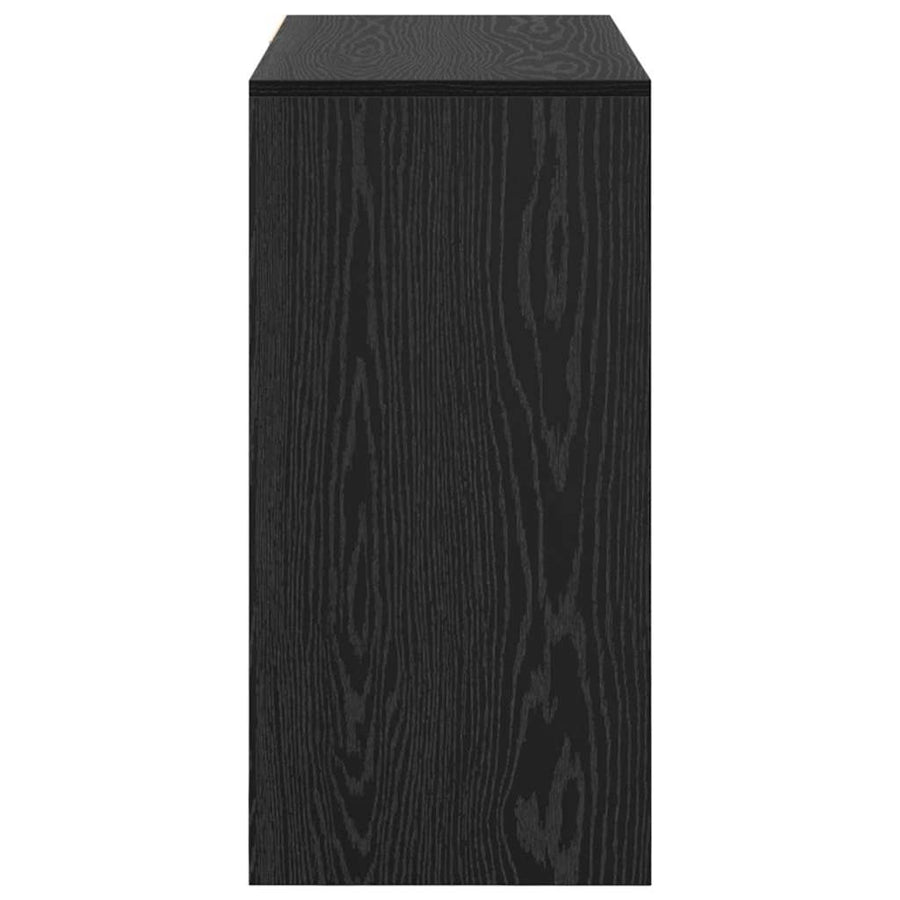 Bureau met lade Zwart Eiken 90 x 37,5 x 75 cm Bewerkt hout