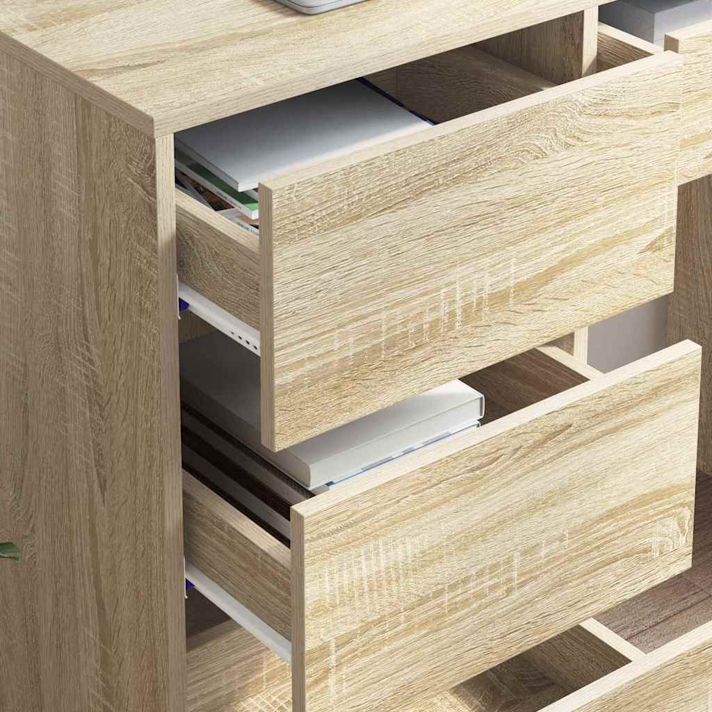 Bureau met lade Sonoma Eiken 90 x 37,5 x 75 cm Bewerkt hout