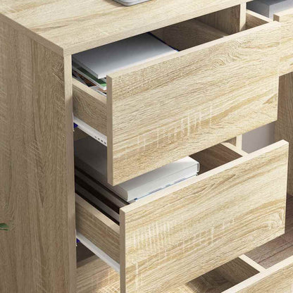 Bureau met lade Sonoma Eiken 90 x 37,5 x 75 cm Bewerkt hout