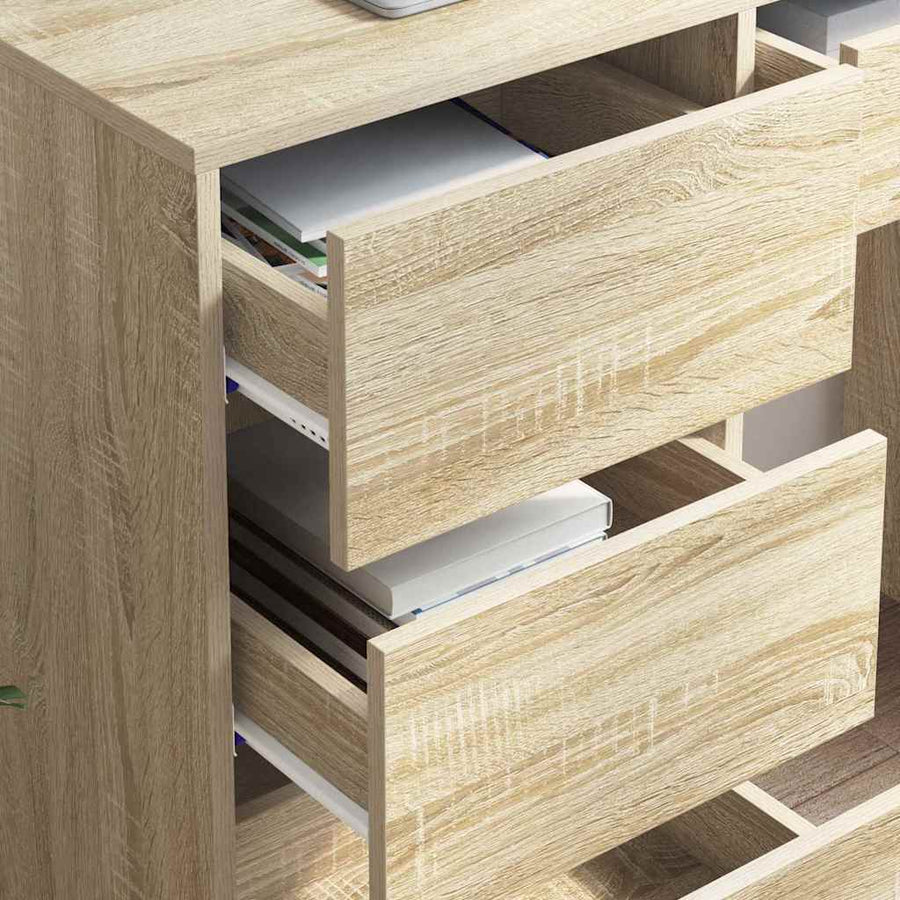 Bureau met lade Sonoma Eiken 90 x 37,5 x 75 cm Bewerkt hout