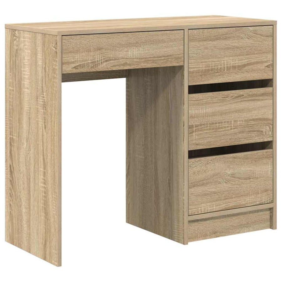 Bureau met lade Sonoma Eiken 90 x 37,5 x 75 cm Bewerkt hout