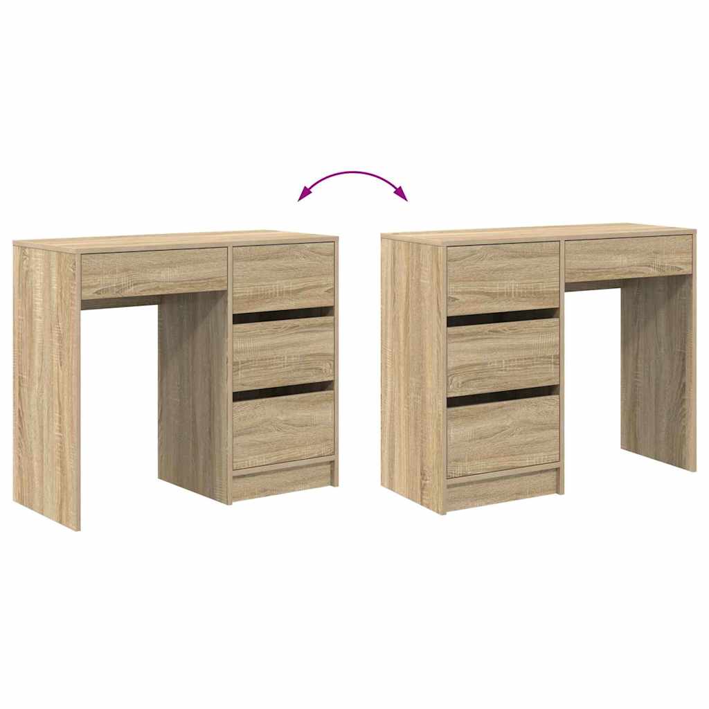 Bureau met lade Sonoma Eiken 90 x 37,5 x 75 cm Bewerkt hout