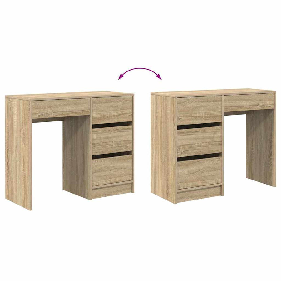 Bureau met lade Sonoma Eiken 90 x 37,5 x 75 cm Bewerkt hout