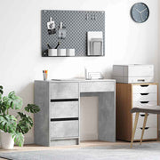 Bureau beton grijs 90x37,5x75 cm bewerkt hout