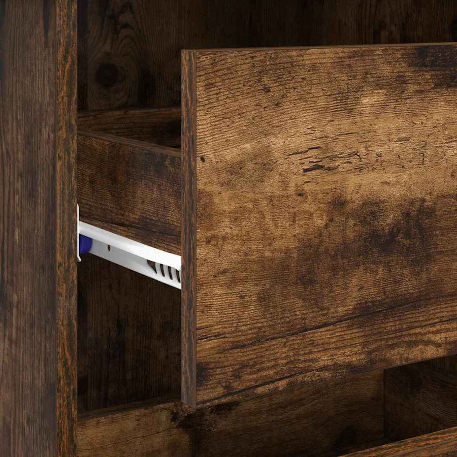 Bureau met lade Gerookt eiken 90 x 37,5 x 75 cm Bewerkt hout