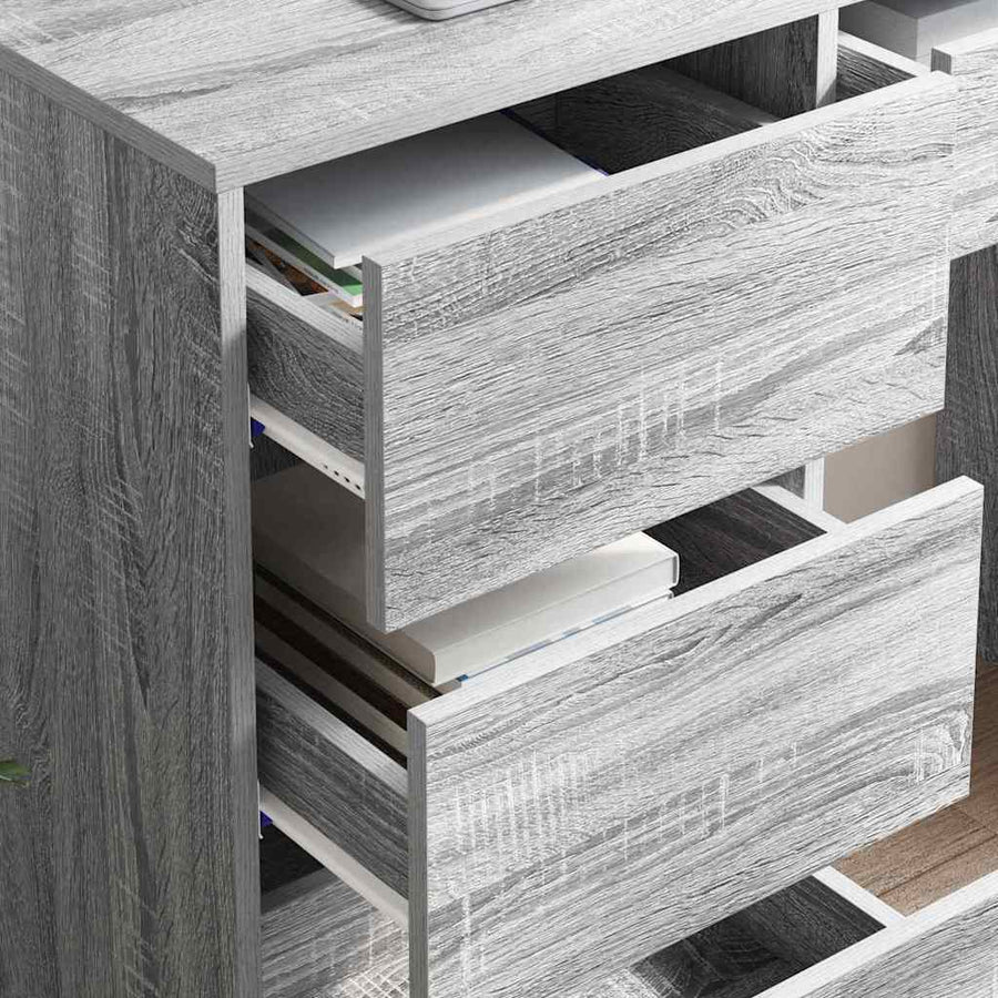 Bureau met lade Grijs Sonoma 90 x 37,5 x 75 cm Bewerkt hout
