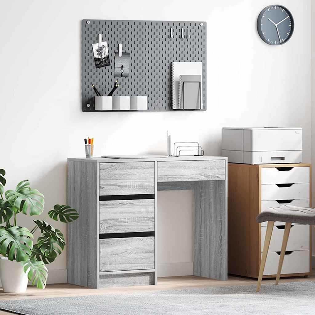 Bureau met lade Grijs Sonoma 90 x 37,5 x 75 cm Bewerkt hout