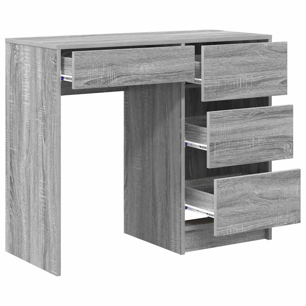 Bureau met lade Grijs Sonoma 90 x 37,5 x 75 cm Bewerkt hout