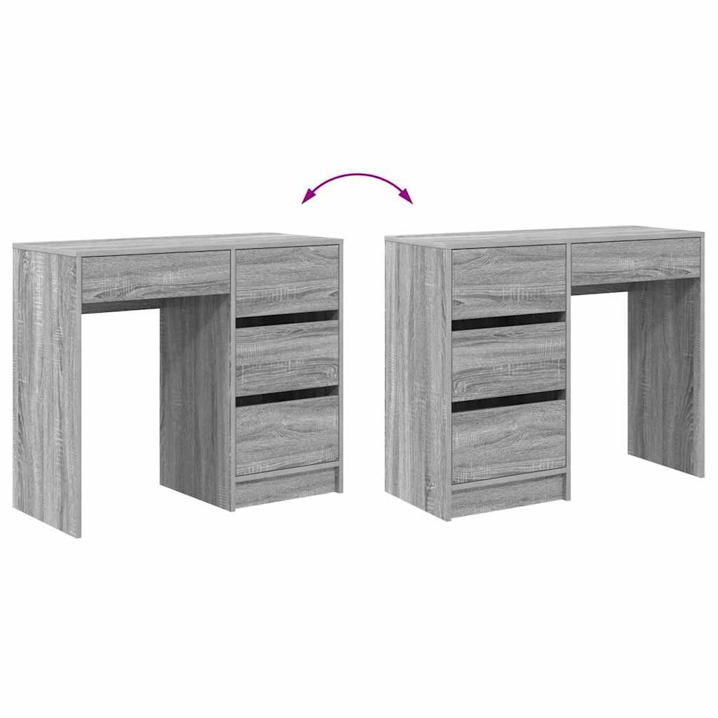 Bureau met lade Grijs Sonoma 90 x 37,5 x 75 cm Bewerkt hout