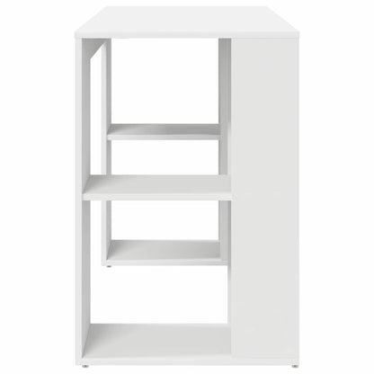 Bureau met plank met opslag Wit 130 x 50.5 x 75 cm Bewerkt hout