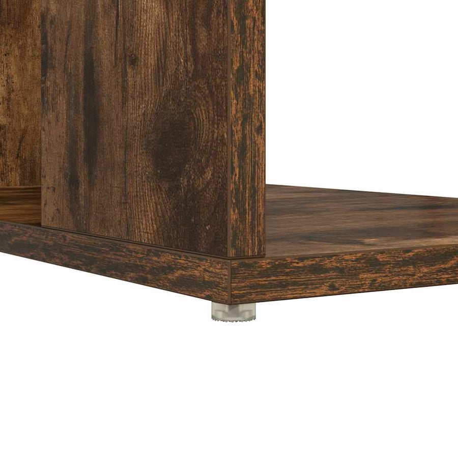 Bureau met plank Gerookt eiken 130 x 50.5 x 75 cm Bewerkt hout