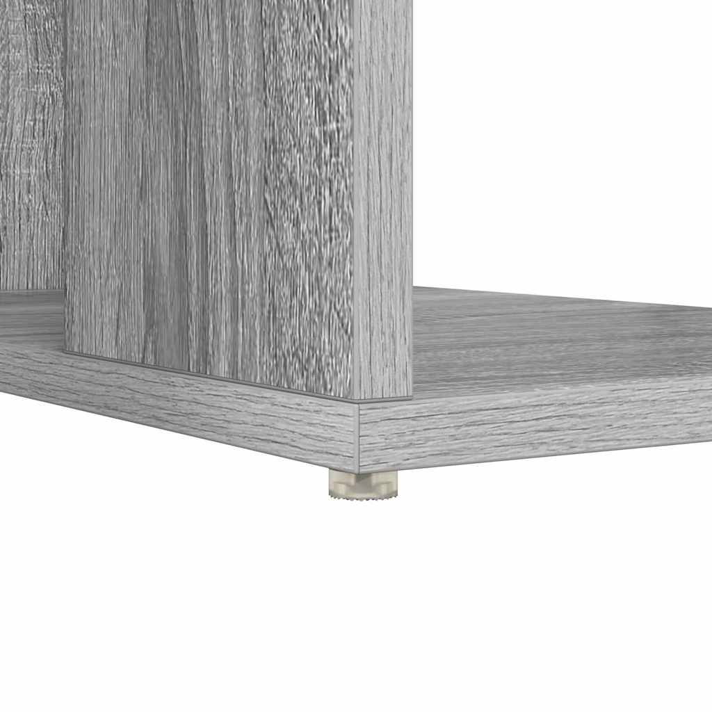 Bureau met plank Grijs Sonoma 130 x 50.5 x 75 cm Bewerkt hout