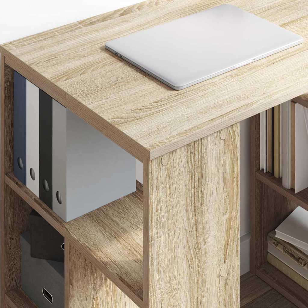 Bureau met plank Sonoma Eiken 90 x 50 x 75 cm Bewerkt hout