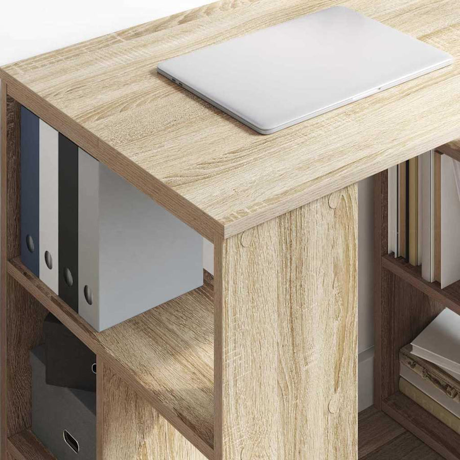 Bureau met plank Sonoma Eiken 90 x 50 x 75 cm Bewerkt hout