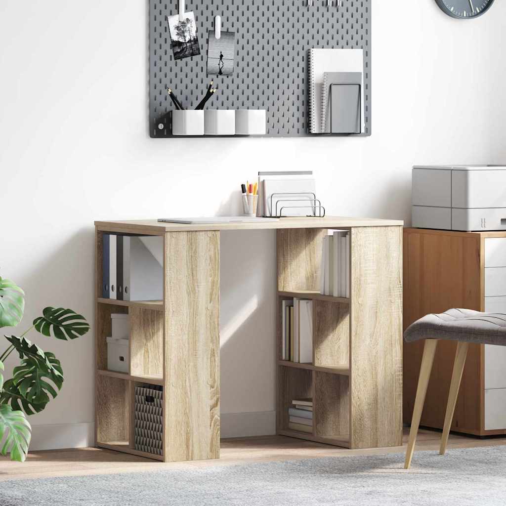 Bureau met plank Sonoma Eiken 90 x 50 x 75 cm Bewerkt hout