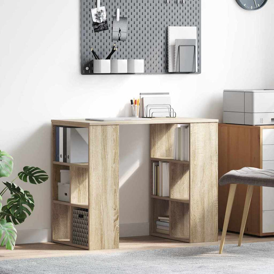 Bureau met plank Sonoma Eiken 90 x 50 x 75 cm Bewerkt hout