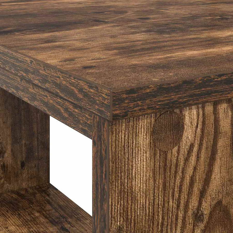 Bureau met plank Gerookt eiken 90 x 50 x 75 cm Bewerkt hout