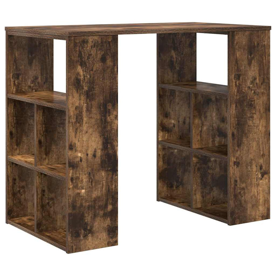 Bureau met plank Gerookt eiken 90 x 50 x 75 cm Bewerkt hout