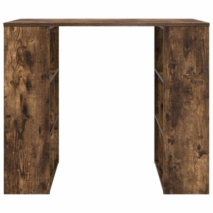 Bureau met plank Gerookt eiken 90 x 50 x 75 cm Bewerkt hout