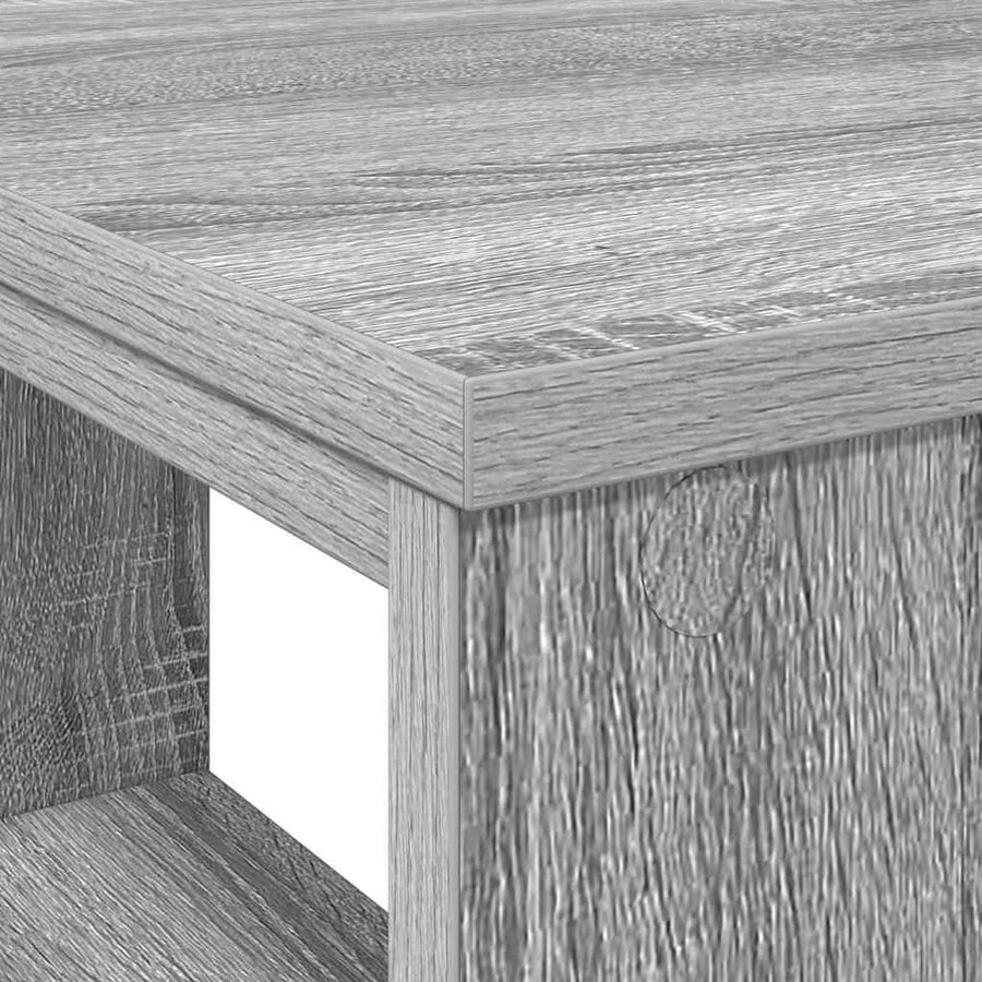 Bureau met plank Grijs Sonoma 90 x 50 x 75 cm Bewerkt hout