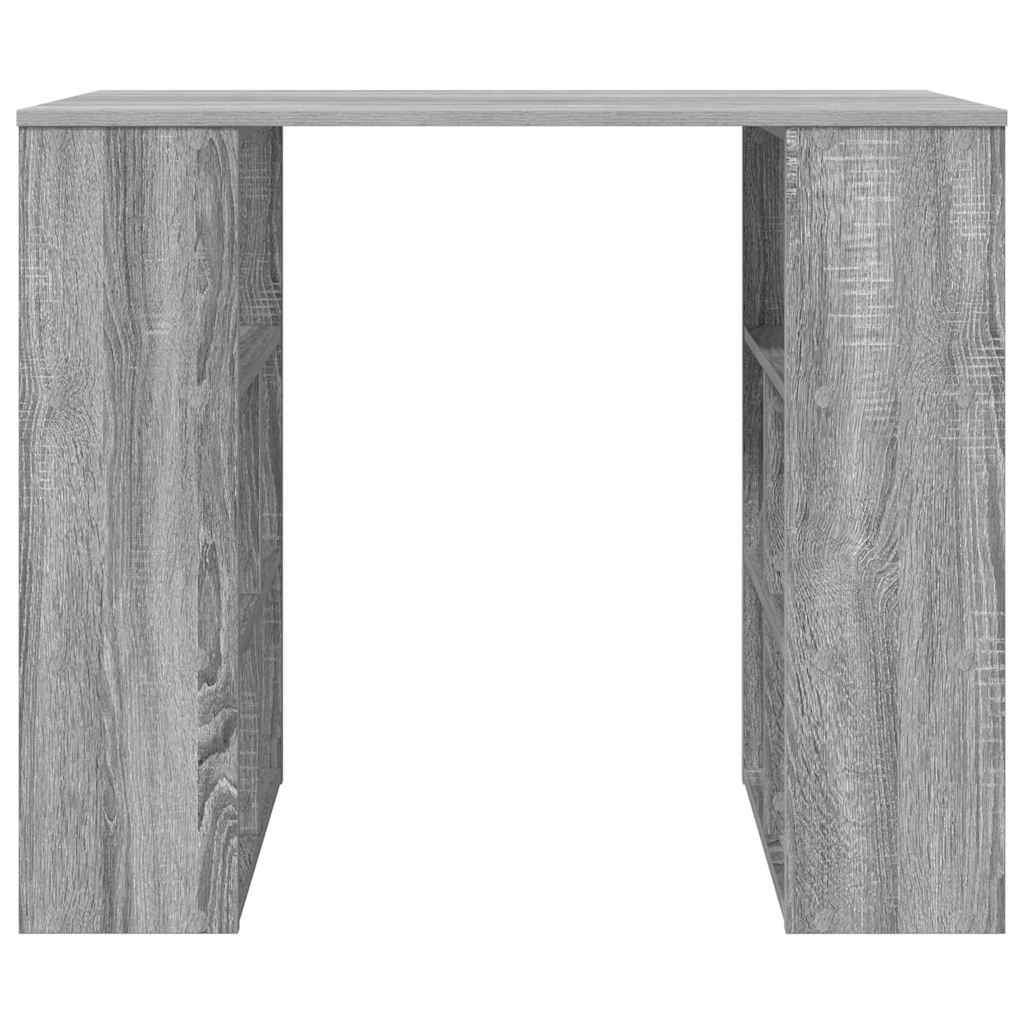 Bureau met plank Grijs Sonoma 90 x 50 x 75 cm Bewerkt hout
