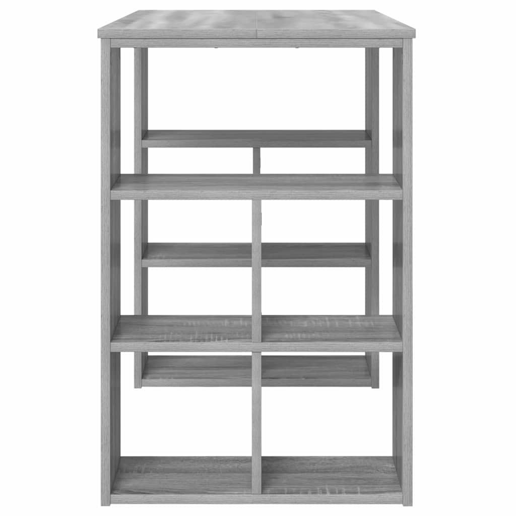 Bureau met plank Grijs Sonoma 90 x 50 x 75 cm Bewerkt hout