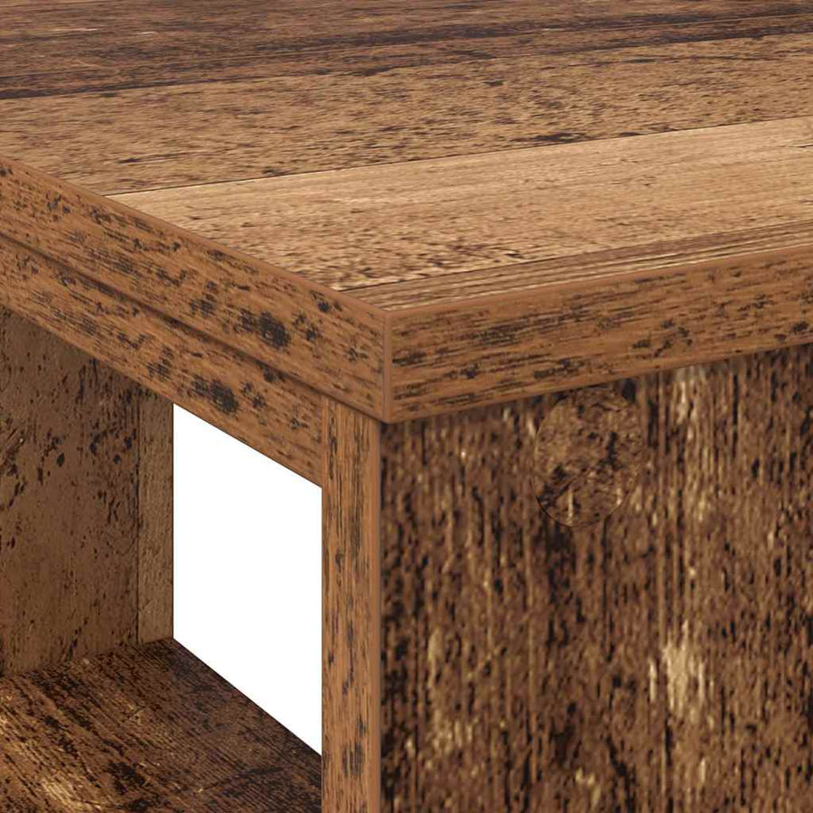 Bureau met plank Oud Hout 90 x 50 x 75 cm Bewerkt hout