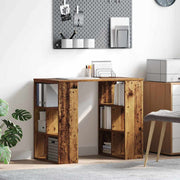 Bureau met plank 90x50x75 cm oud hout bewerkt hout