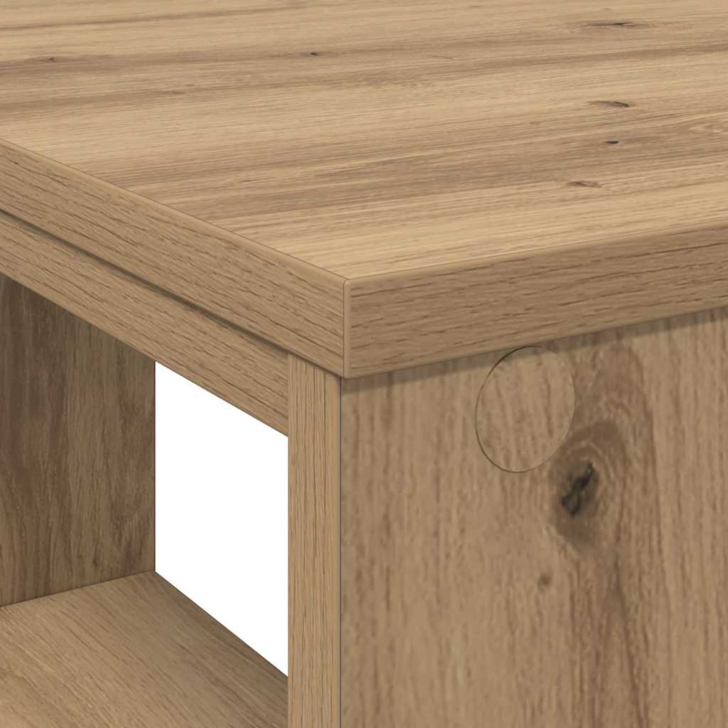Bureau met plank Artisan Eiken 90 x 50 x 75 cm Bewerkt hout