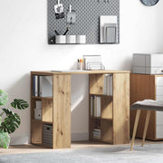 Bureau met plank artisan eiken 90x50x75 cm