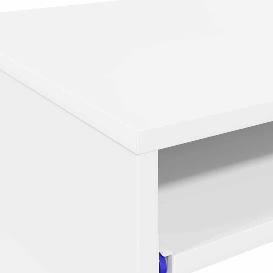 Bureau met lade met opslag Wit 77.5 x 43 x 79 cm Bewerkt hout