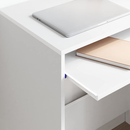 Bureau met lade met opslag Wit 77.5 x 43 x 79 cm Bewerkt hout