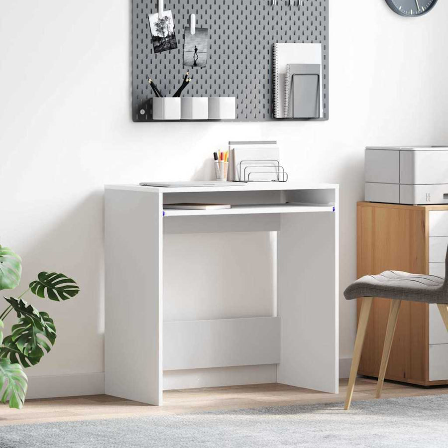 Bureau met lade met opslag Wit 77.5 x 43 x 79 cm Bewerkt hout